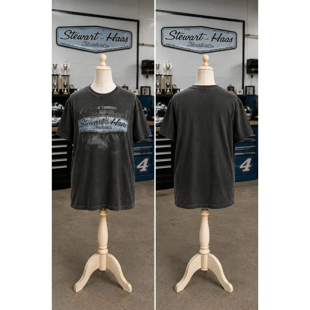 Stewart-Haas Racing NASCAR Graphic Tee XL Vintage Fade Distressed